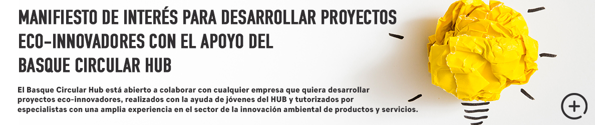 Manifiesto de interés para desarrollar proyectos eco-innovadores con el apoyo del Basque Ecodesign Hub