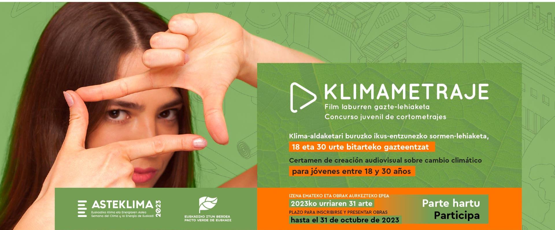 Ihobe lanza la segunda edición del concurso juvenil de microcortos KLIMAMETRAJE para sensibilizar sobre la emergencia y la acción climática