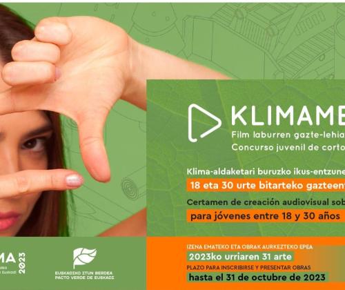 Ihobe lanza la segunda edición del concurso juvenil de microcortos KLIMAMETRAJE para sensibilizar sobre la emergencia y la acción climática